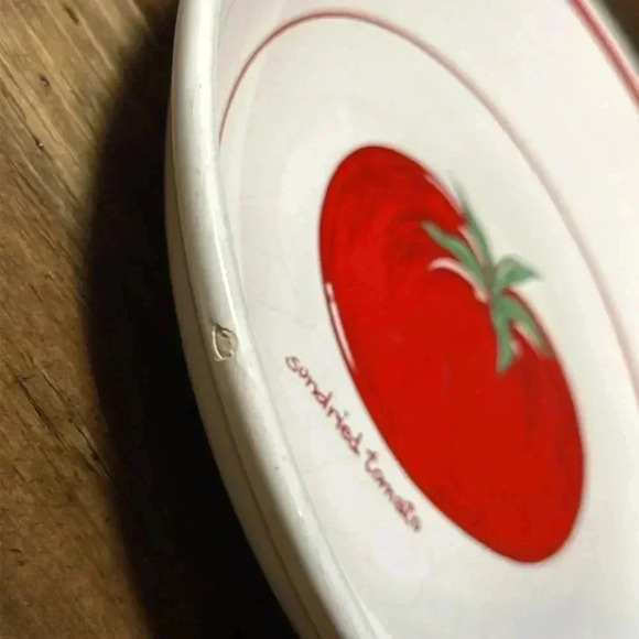 VINTAGE OVER AND BACK MADE IN ITALY 9.5” SUNDRIED TOMATO PASTA BOWL INDIVIDUAL - Picture 10 of 12